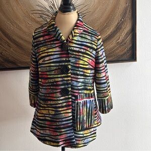Colorful Striped Women's Blazer